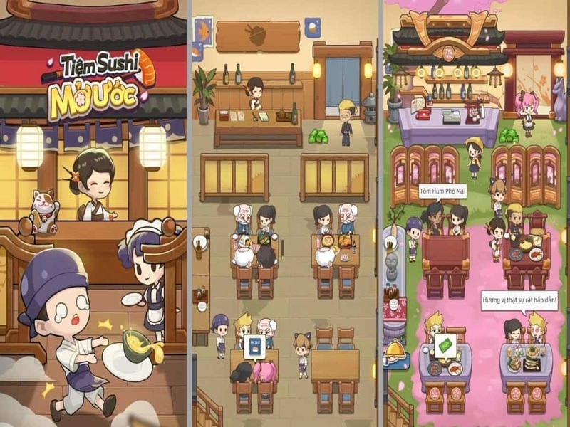 Tải Hack Tiệm Sushi Mơ Ước (Full Tiền, Mua Sắm Miễn Phí) V4.10.8 Gameplay Thú Vị Trong Tiệm Sushi Mơ Ước