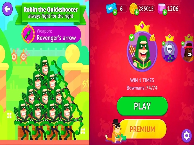 Tải Hack Bowmasters (Full Tiền, Nhân Vật) V9.3.10 Tính Năng Full Tiền Trong Hack Bowmasters