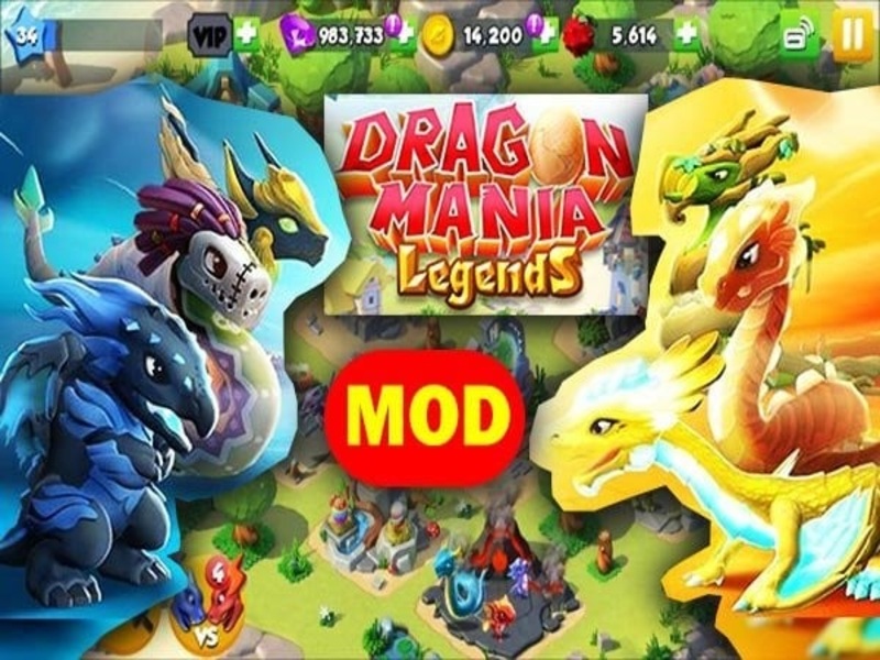 Tải Dragon Mania Legends Hack ( Full Kim Cương, Menu) V8.8.1a Tính Năng Mod Trong Dragon Mania Legends