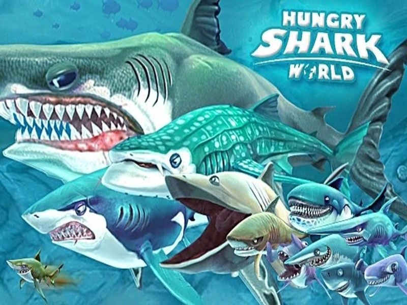 Tải Hungry Shark World Hack (Full Tiền, Kim Cương) V7.2.3 Mở Khoá 7 Loài Cá Mập Khác Nhau