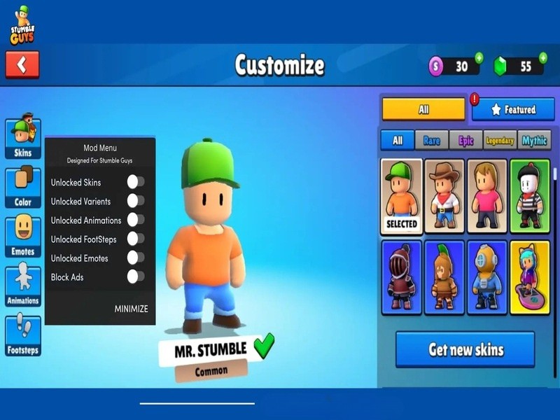 Tải Stumble Guys Mod Hack.boats (Mở Khóa Skin, Menu) V0.92 So Sánh Bản Gốc Và Bản Stumble Guys Mod Hack.boats