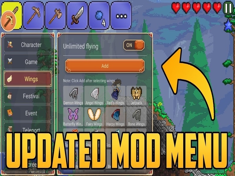 Tải Terraria Apk (Mod Menu, Việt Hóa) V1.4.4.9.8 Tăng Tốc Di Chuyển & Tăng Khả Năng Đào Khoáng Trong Terraria Apk