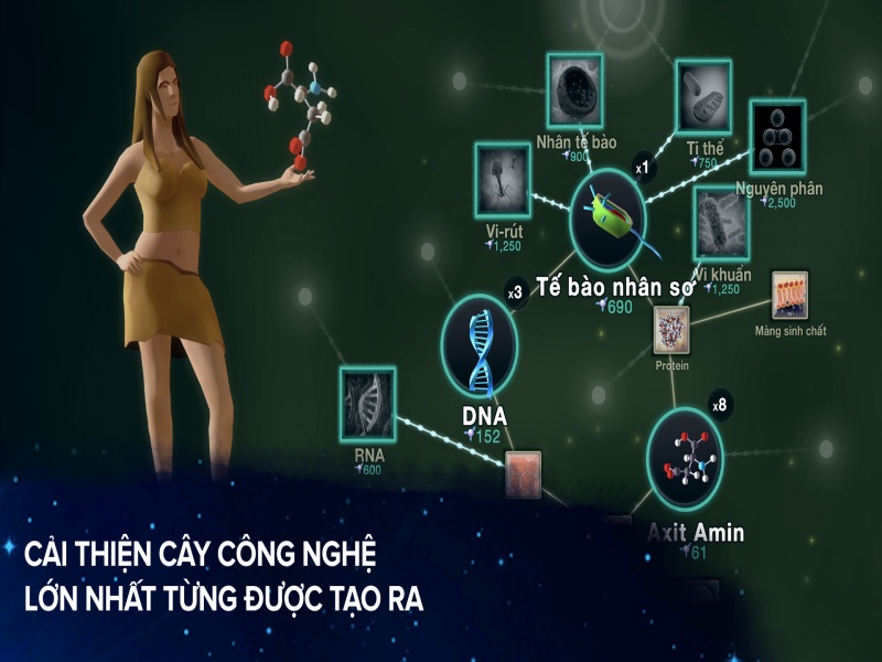 Tải Cell To Singularity Hack (Vô Hạn Tiền, Mua Sắm) v42.68 Khám phá những bước ngoặt của nhân loại trong game Cell To Singularity