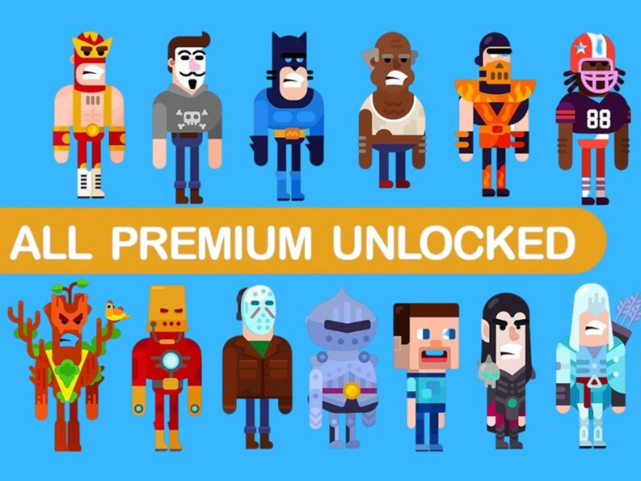 Tải Ultimate Bowmasters Hack (Full Nhân Vật, Tiền, Kim Cương) v1.1.2 Hệ Thống Nhân Vật Đa Dạng Hơn 60 Lựa Chọn Mở Khóa
