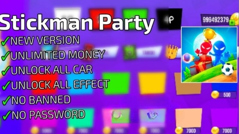 Tải Stickman Party Hack (MOD Vô Hạn Tiền) 2.4.9.2 APK Tại sao bạn nên sử dụng bản Stickman Party Hack?