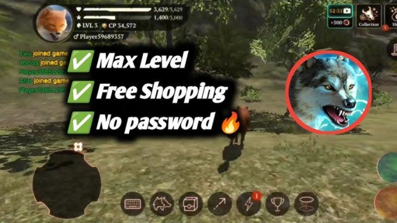 Tải Hack The Wolf (Vô Hạn Tiền, Kim Cương, Max Level) V4.5.1 Các Tính Năng Đột Phá Của Bản Hack The Wolf