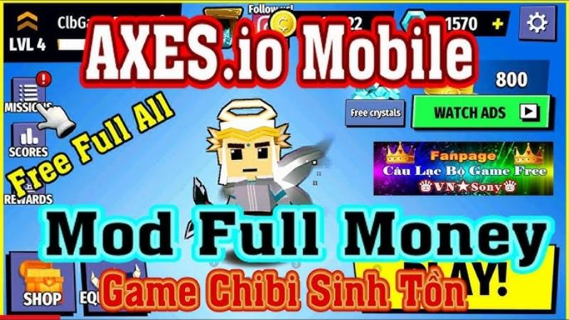 Tải Hack AXES.io (Vô Hạn Tiền, Kim Cương, Mua Sắm) v2.8.16 Khám Phá Sức Mạnh Áp Đảo Từ Phiên Bản Hack AXES.io