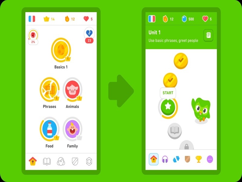 Tải Hack Duolingo (Vô Hạn Kim Cương, Mở Khóa Premium) v6.71.2 Đặc Quyền Khi Sử Dụng Phiên Bản Hack Duolingo