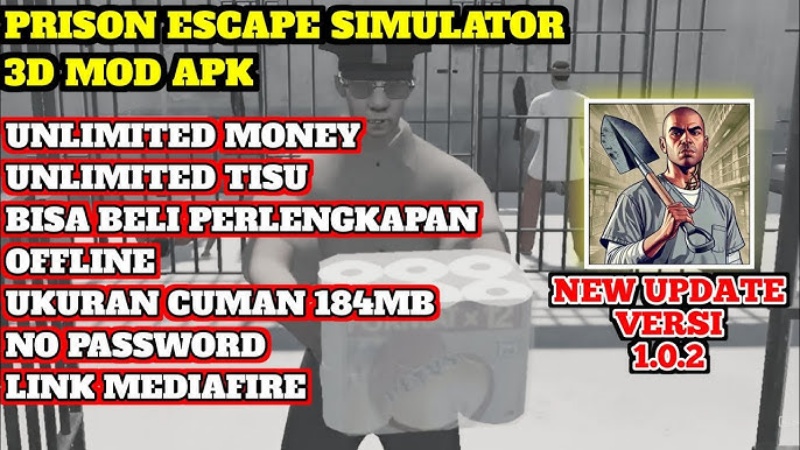 Tải Prison Escape Simulator 3D MOD APK (Vô Hạn Tiền) v1.2.4 Prison Escape Simulator 3D MOD APK