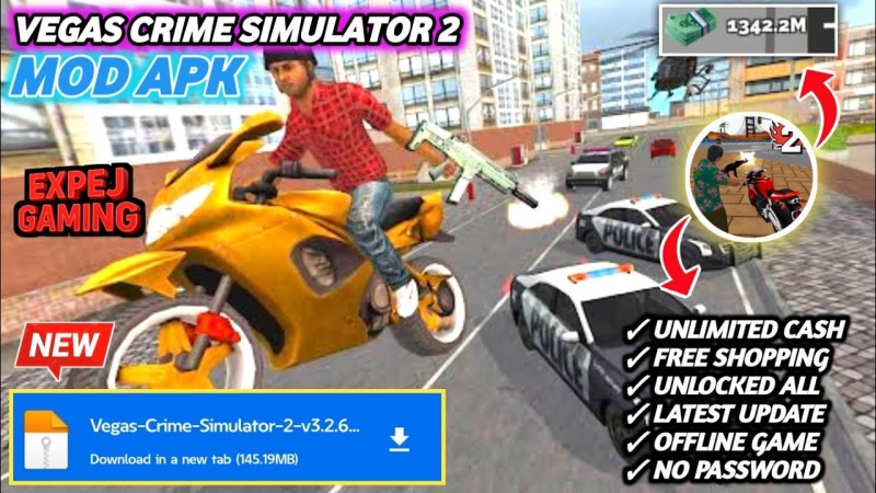 Tải Vegas Crime Simulator 2 MOD APK (Vô Hạn Tiền) v3.3.4 Vegas Crime Simulator 2 MOD APK