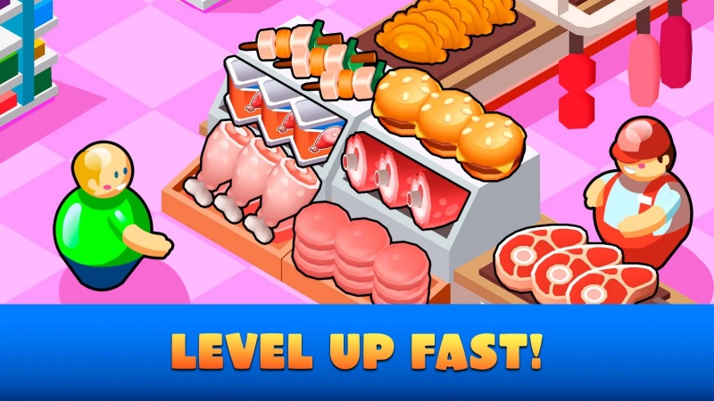 Tải Idle Supermarket Tycoon MOD APK v4.1.6 (Vô Hạn Tiền) Từ mini-mart nhỏ thành đế chế siêu thị