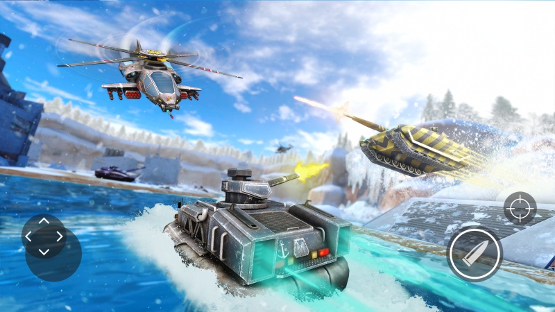 Tải Massive Warfare MOD APK (Vô Hạn Tiền, Mở Khóa) v1.108.656 Ngắm bắn xe tăng trong Massive Warfare